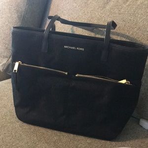 Michael Kors Black Tote Purse and Earrings